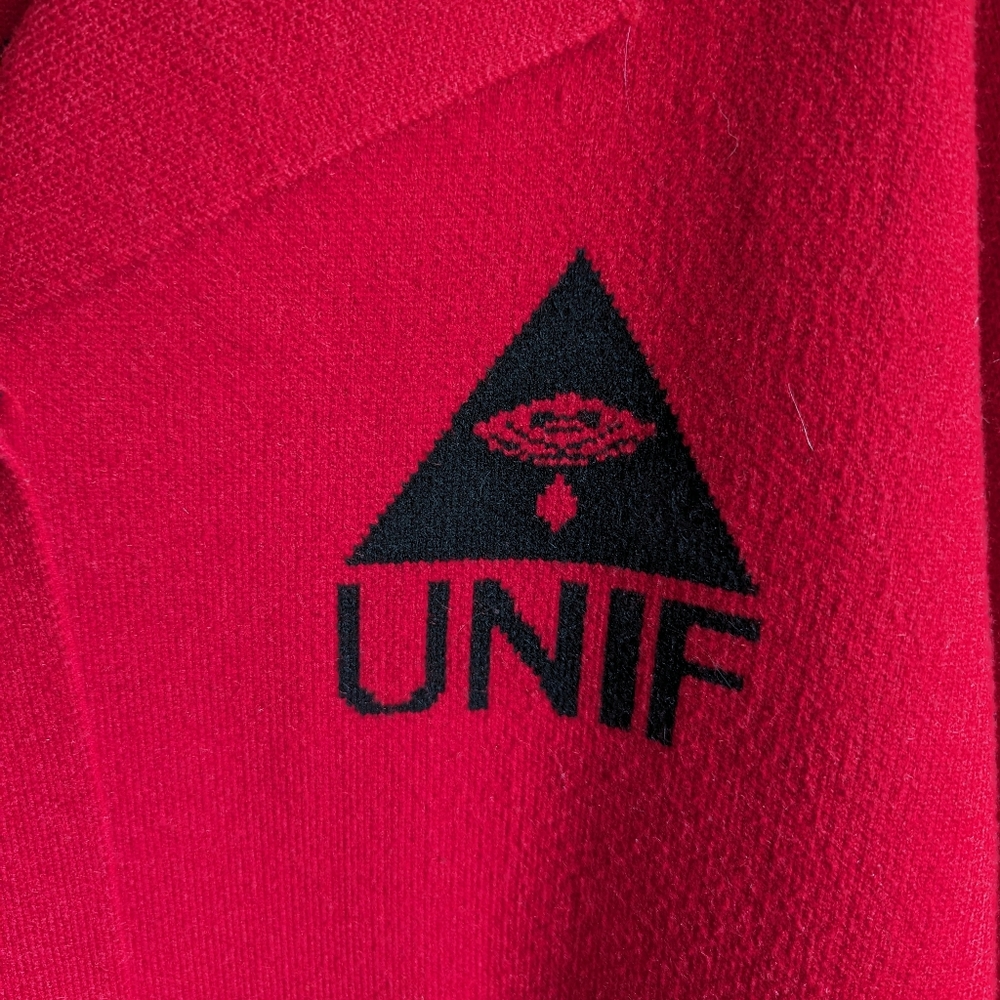 UNIF Red Knit Jacket - Picture 3 of 3